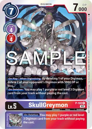 SkullGreymon - P-102 (Limited Card Pack Ver.2) - Digimon Promotion Cards - Promo - P-102 P