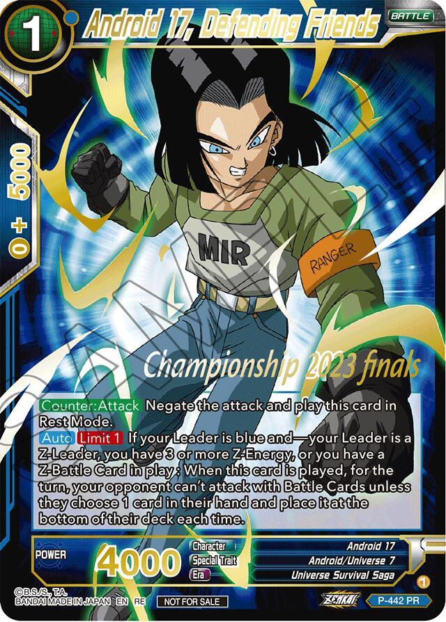 Android 17, Defending Friends (2023 Championship Finals Celebration Pack Deluxe Set) - Tournament Promotion Cards - Promo - P-442