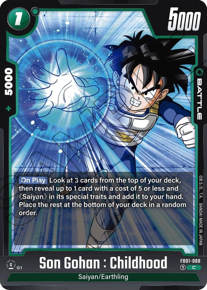 Son Gohan : Childhood - FB01-088 - Awakened Pulse - Common - FB01-088