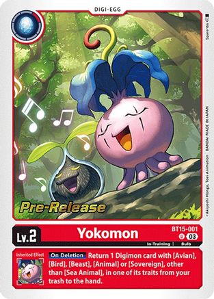 Yokomon - Exceed Apocalypse Pre-Release Cards - Uncommon - BT15-001 U