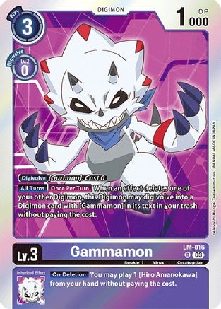 Gammamon (English Exclusive) - Exceed Apocalypse - Rare - LM-016 R