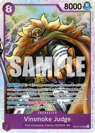 Vinsmoke Judge - Wings of the Captain - SR - OP06-062