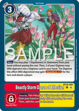 Beastly Storm Dance of Affection - Beginning Observer - Uncommon - BT16-091 U