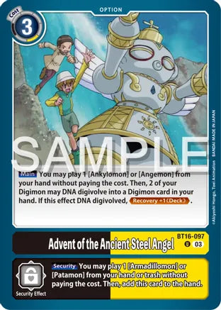 Advent of the Ancient Steel Angel - Beginning Observer - Uncommon - BT16-097 U