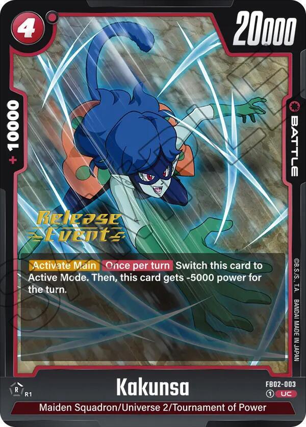 Kakunsa - Blazing Aura Release Event Cards - Uncommon - FB02-003