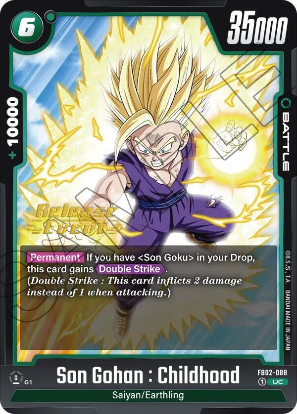 Son Gohan : Childhood - FB02-088 - Blazing Aura Release Event Cards - Uncommon - FB02-088
