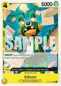 Edison - 500 Years in the Future Pre-Release Cards - C - OP07-100