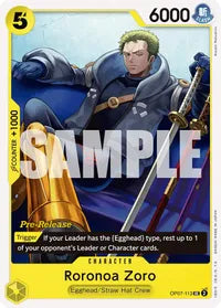 Roronoa Zoro (113) - 500 Years in the Future Pre-Release Cards - UC - OP07-113