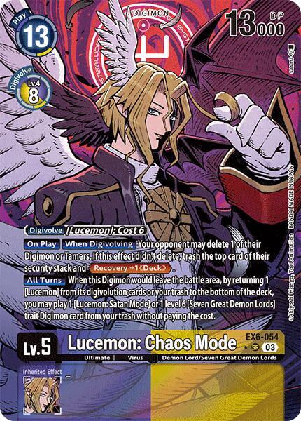 Lucemon: Chaos Mode (Alternate Art) - Infernal Ascension - Super Rare - EX6-054 SR