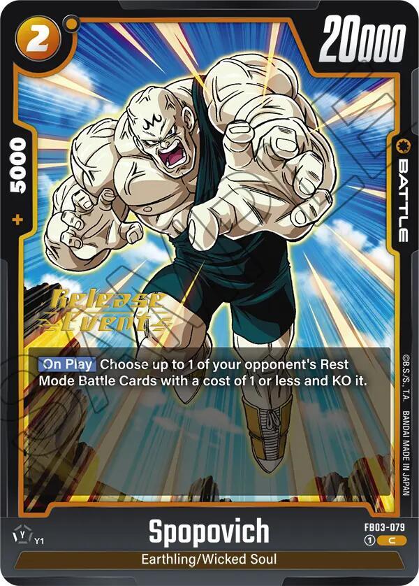 Spopovich - Raging Roar Release Event Cards - Common - FB03-079
