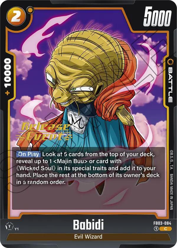 Babidi - FB03-084 - Raging Roar Release Event Cards - Common - FB03-084