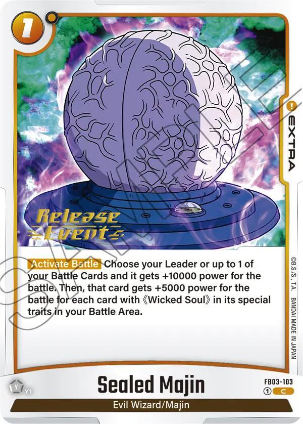 Sealed Majin - Raging Roar Release Event Cards - Common - FB03-103