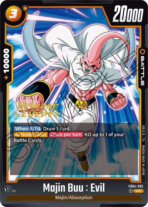 Majin Buu : Evil - FB04-092 - Ultra Limit Release Event Cards - Uncommon - FB04-092