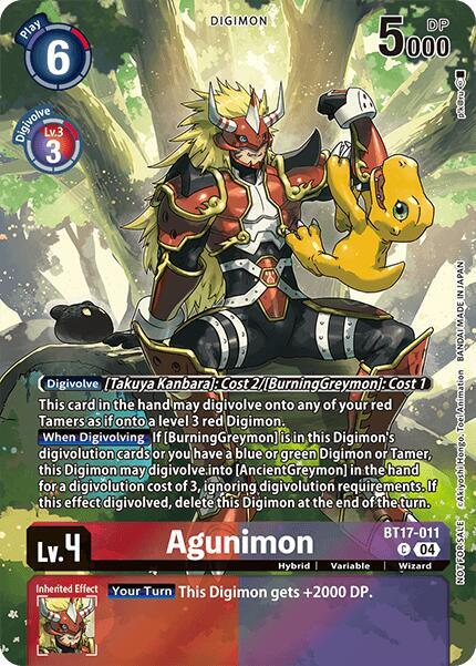 Agunimon (Legend Pack 2024 Box Topper) - Chain of Liberation - Common - BT17-011 C