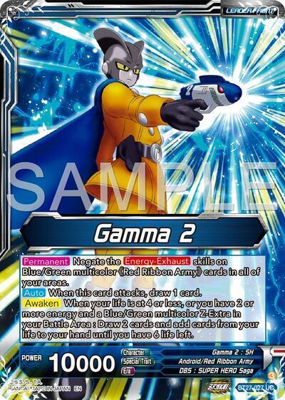 Gamma 2 // Gamma 1 & Gamma 2, Justice (SLR) - History of Z - Special Leader Rare - BT27-027