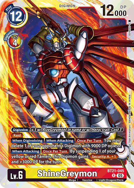 ShineGreymon - World Convergence - Rare - BT21-045 R