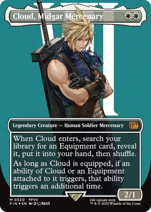 Cloud, Midgar Mercenary (Borderless) (Surge Foil) - FINAL FANTASY - M - 520