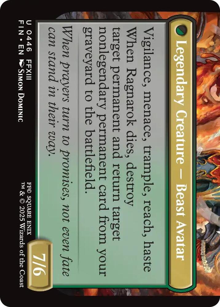 Fang, Fearless l'Cie (Extended Art) - FINAL FANTASY - U - 446
