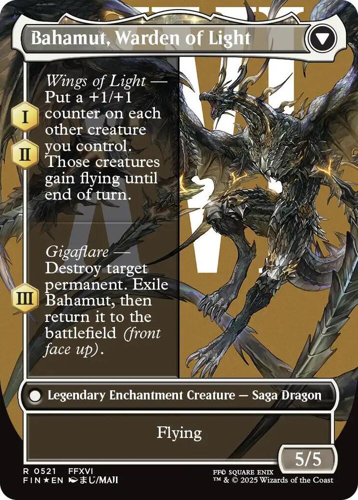 Dion, Bahamut's Dominant (Borderless) (Surge Foil) - FINAL FANTASY - R - 521