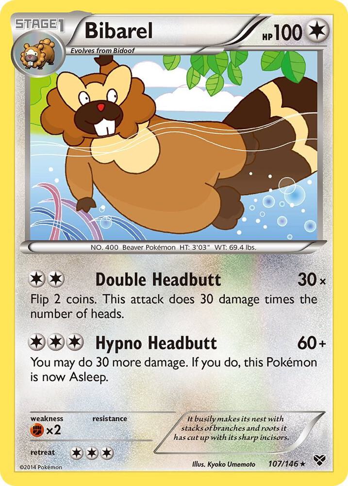 Bibarel - XY Base Set - Rare - 107/146