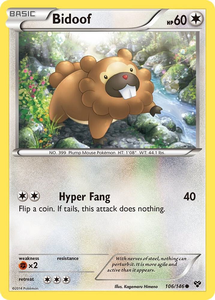 Bidoof - XY Base Set - Common - 106/146