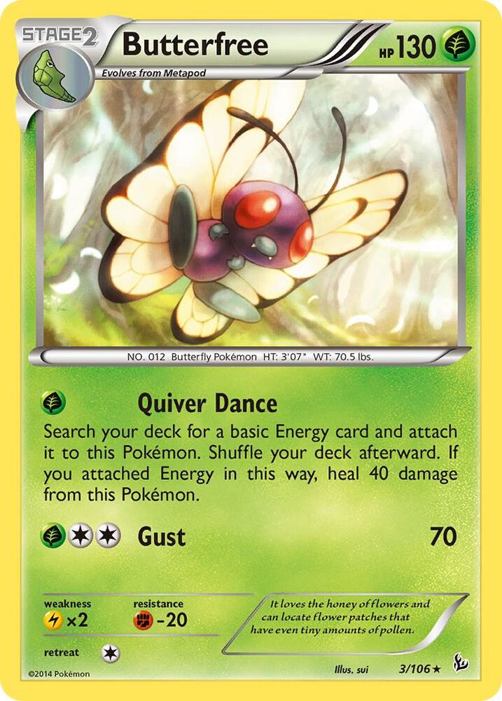 Butterfree - XY - Flashfire - Rare - 3/106