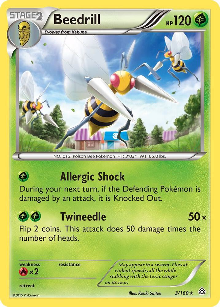 Beedrill - XY - Primal Clash - Rare - 3/160