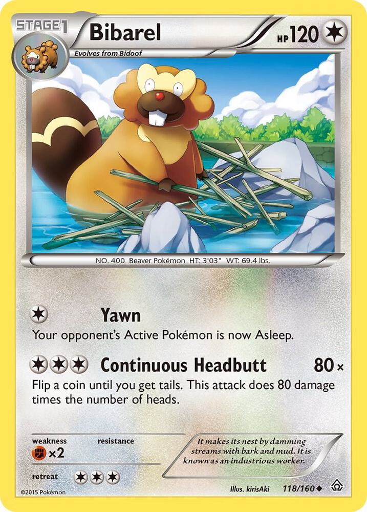 Bibarel - XY - Primal Clash - Uncommon - 118/160