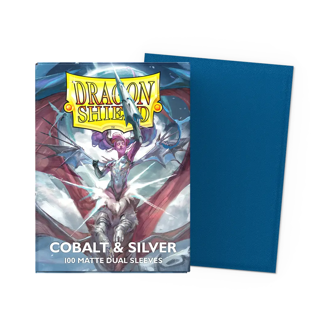 Dragon Shield Cobalt & Silver - Matte Dual Sleeves
