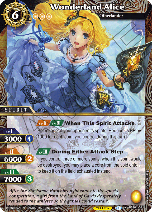 Wonderland Alice - Dawn of History - X Rare - BSS01-091