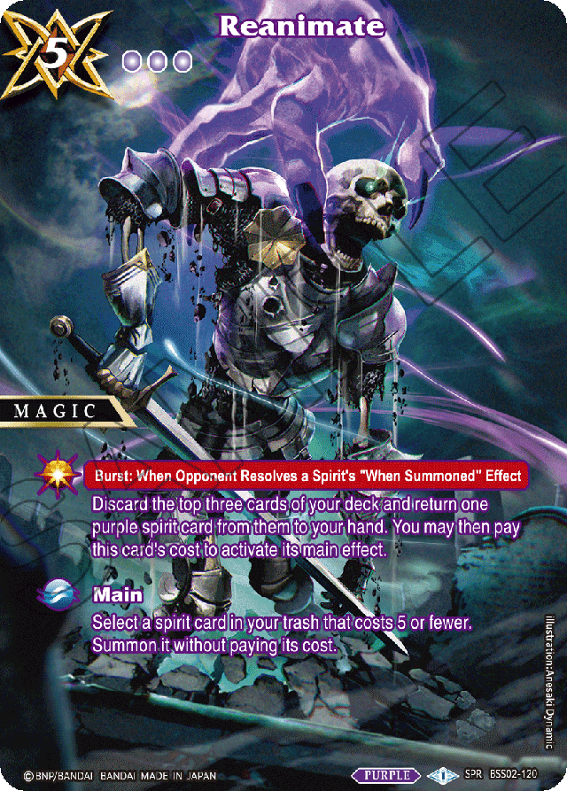 Reanimate (SPR) - False Gods - Special Rare - BSS02-120
