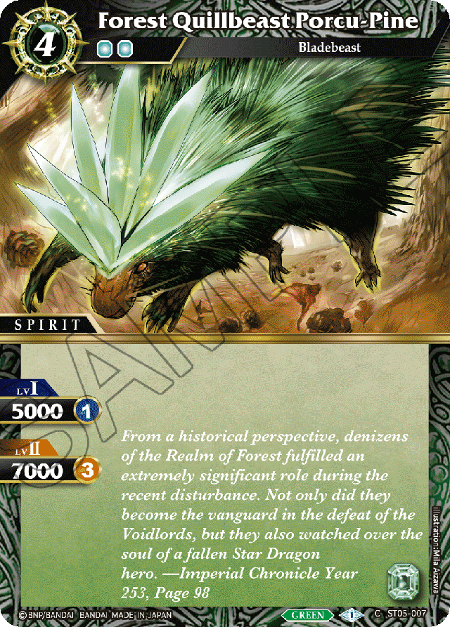 Forest Quillbeast Porcu-Pine - Starter Deck 05: Verdant Wings - Common - ST05-007