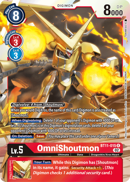 OmniShoutmon - Dimensional Phase - Rare - BT11-015 R
