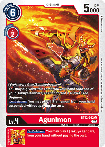 Agunimon - Across Time - Uncommon - BT12-012 U
