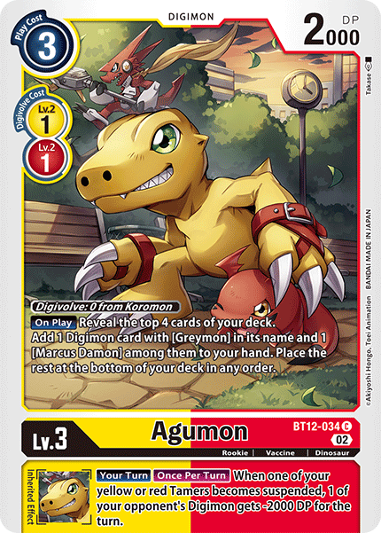 Agumon - BT12-034 - Across Time - Common - BT12-034 C
