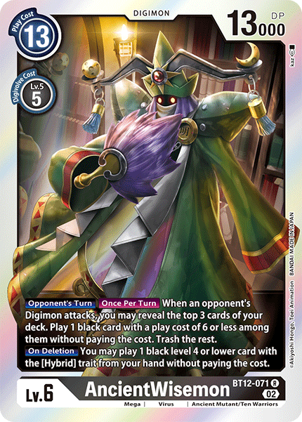 AncientWisemon - Across Time - Rare - BT12-071 R