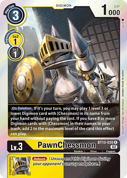 PawnChessmon - BT13-035 - Versus Royal Knight Booster - Rare - BT13-035 R