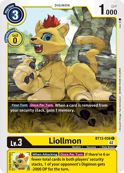 Liollmon - Versus Royal Knight Booster - Common - BT13-036 C