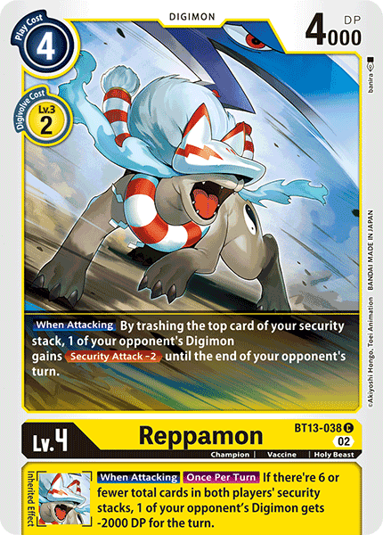 Reppamon - Versus Royal Knight Booster - Common - BT13-038 C