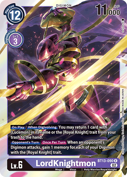 LordKnightmon - Versus Royal Knight Booster - Rare - BT13-090 R