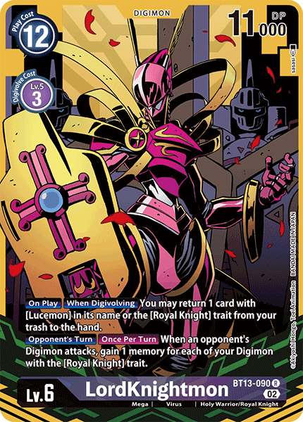 LordKnightmon (Alternate Art) - Versus Royal Knight Booster - Rare - BT13-090 R