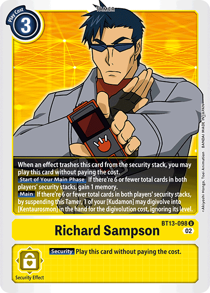 Richard Sampson - Versus Royal Knight Booster - Uncommon - BT13-098 U