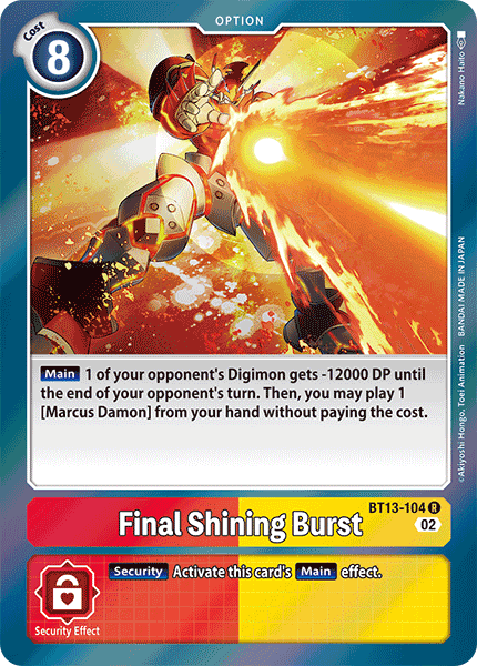 Final Shining Burst - Versus Royal Knight Booster - Rare - BT13-104 R