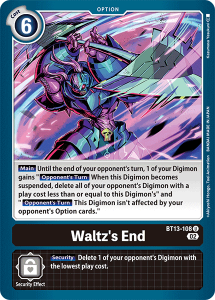 Waltz's End - Versus Royal Knight Booster - Uncommon - BT13-108 U
