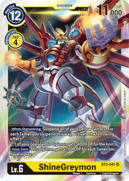 ShineGreymon - Release Special Booster - Super Rare - BT2-041 SR