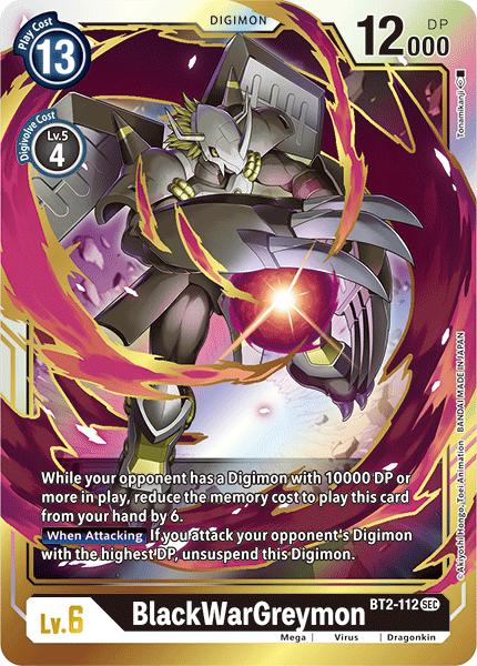 BlackWarGreymon - Release Special Booster - Secret Rare - BT2-112 SEC