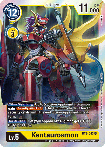 Kentaurosmon - Release Special Booster - Super Rare - BT3-043 SR