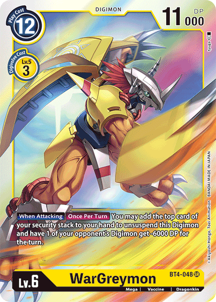 WarGreymon - Great Legend - Super Rare - BT4-048 SR