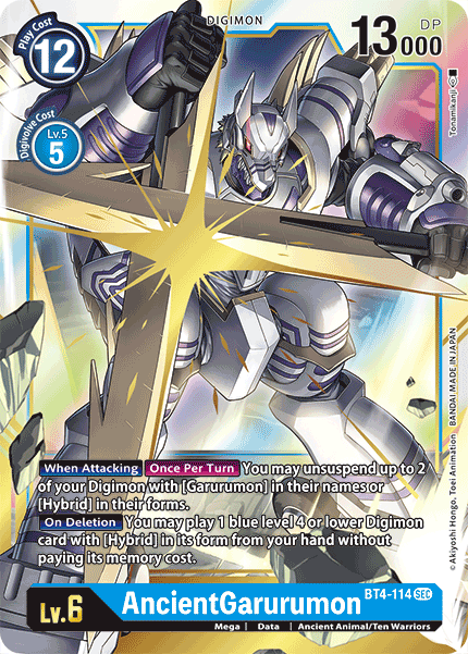 AncientGarurumon - Great Legend - Secret Rare - BT4-114 SEC