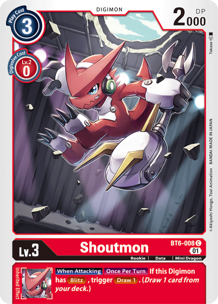 Shoutmon - Double Diamond - Common - BT6-008 C